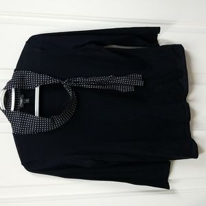 Talbots navy fine knit sweater M